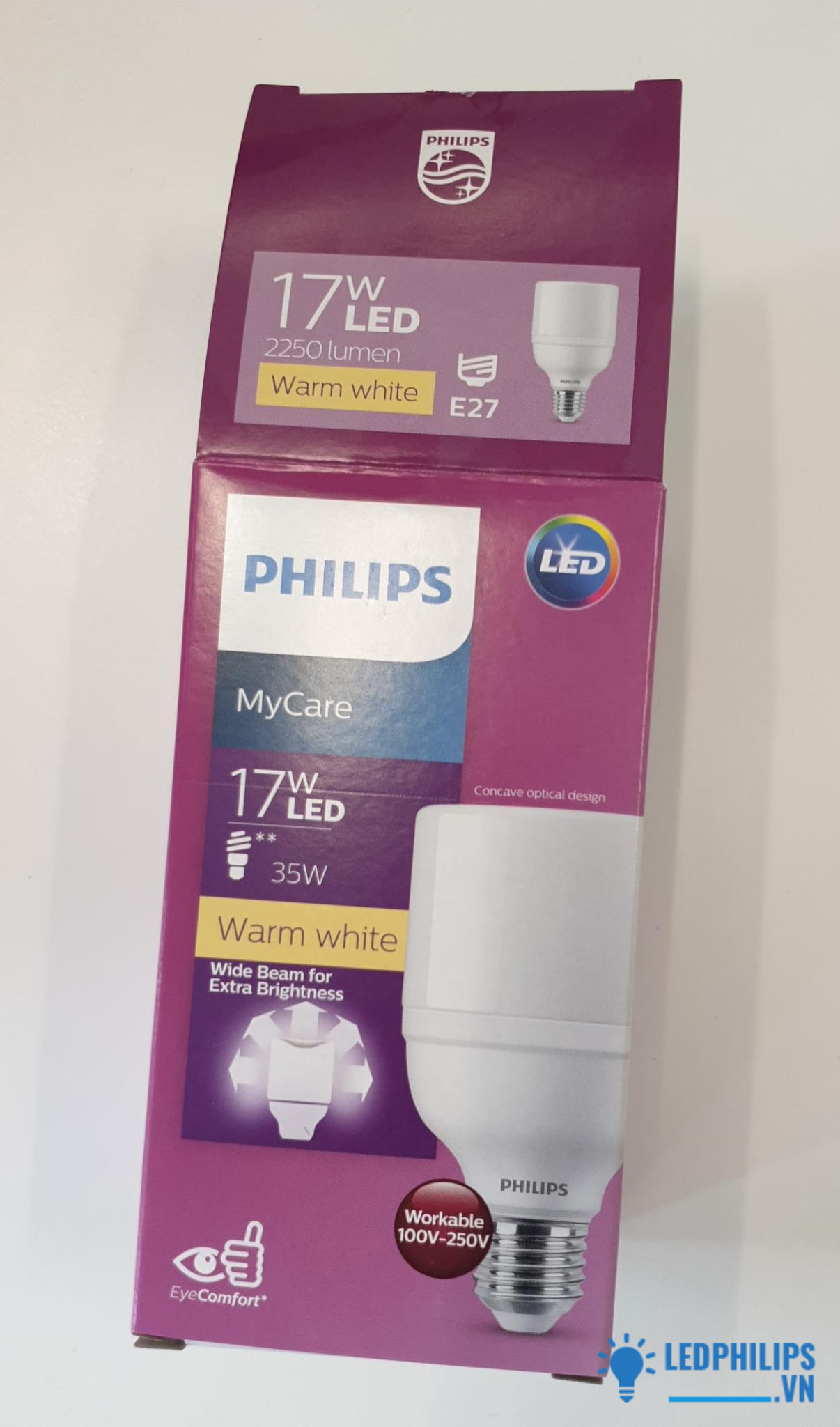 Bóng LedBright 13W E27 3000K 230v - Led Philips